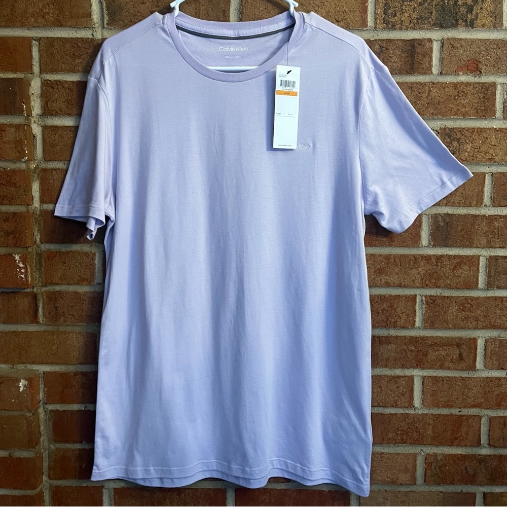 Calvin Klein Men S Pima Cotton Orchid Short Sleeve Tshirt NWT Soft Spring Unisex